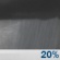 Overnight: Patchy fog between 3am and 5am, then patchy fog and isolated rain showers. Mostly cloudy, with a low around 46. West wind around 0 mph. Chance of precipitation is 20%. Overnight: Patchy Fog